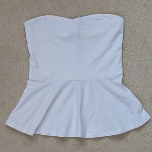 Express Peplum Strapless Top